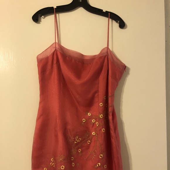 Laundry by Shelli Segal coral dress size 12 - Picture 2 of 4